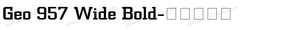 Geo 957 Wide Bold字体转换